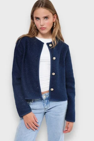 Meet Me There Gilets Et Pulls*Gilet "Teddy" Marine