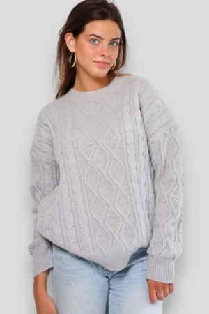 Meet Me There Gilets Et Pulls*Maille Cosy Gris