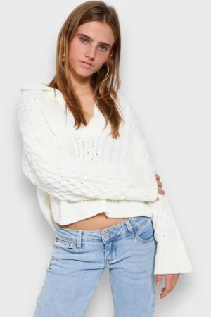 Meet Me There Gilets Et Pulls*Maille Epaisse Blanc