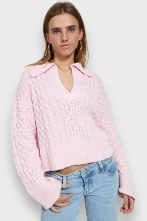 Meet Me There Gilets Et Pulls*Maille Epaisse Rose