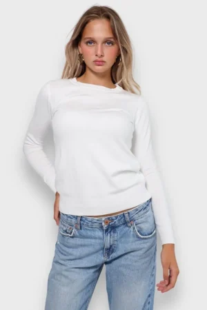 Meet Me There Hauts*Pull "Essentiel" Blanc