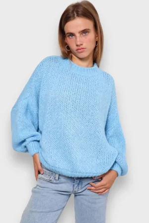 Meet Me There Gilets Et Pulls*Pull "Gardez-Moi Au Chaud" Bleu