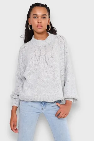 Meet Me There Gilets Et Pulls*Pull "Gardez-Moi Au Chaud" Gris