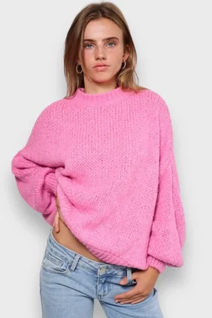 Meet Me There Gilets Et Pulls*Pull "Gardez-Moi Au Chaud" Rose