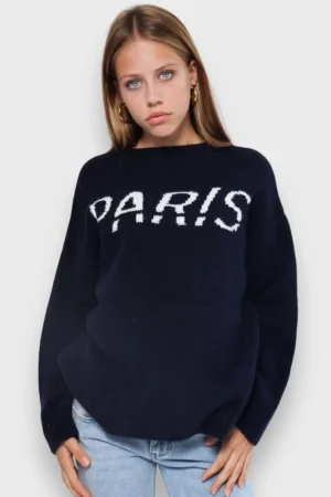 Meet Me There Gilets Et Pulls*Pull "Paris" Marine
