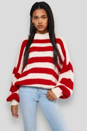 Meet Me There Gilets Et Pulls*Pull "Raye" Rouge