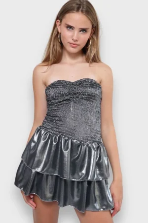 Meet Me There Robes*Robe "Soiree Brillante" Argentee