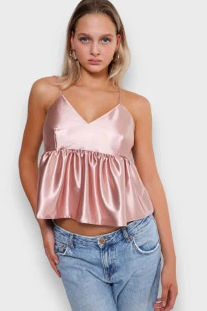 Meet Me There Hauts*Top "Peplum De Soie" Rose